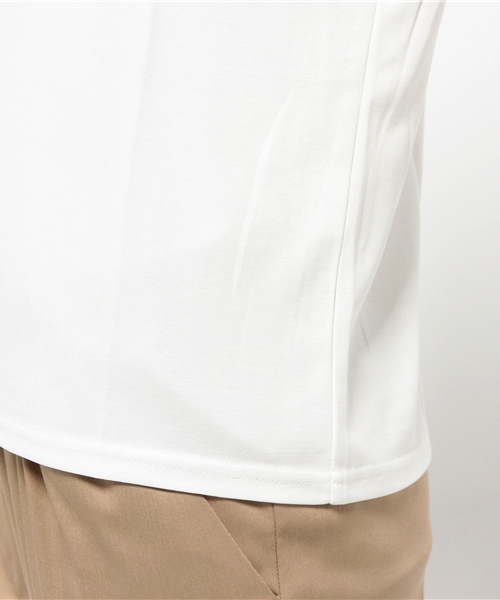 mystic（ミスティック）の「【mystic】レーヨンシンプルTシャツ（Tシャツ/カットソー・レディース・キャメル/オフホワイト/カーキ/ブラック・ﾌﾘ-）」の9枚目の写真