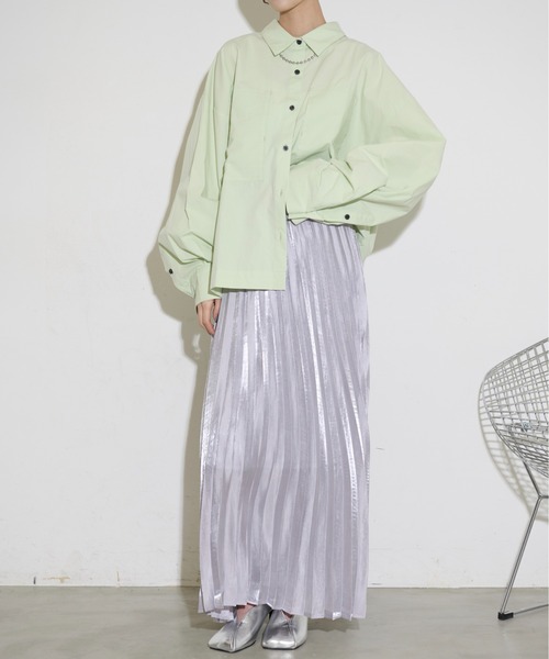 THE YOn（ザヨン）の「オーロラシャイニープリーツスカート（スカート・レディース・ホワイト/シルバー/イエロー・FREE）」の4枚目の写真