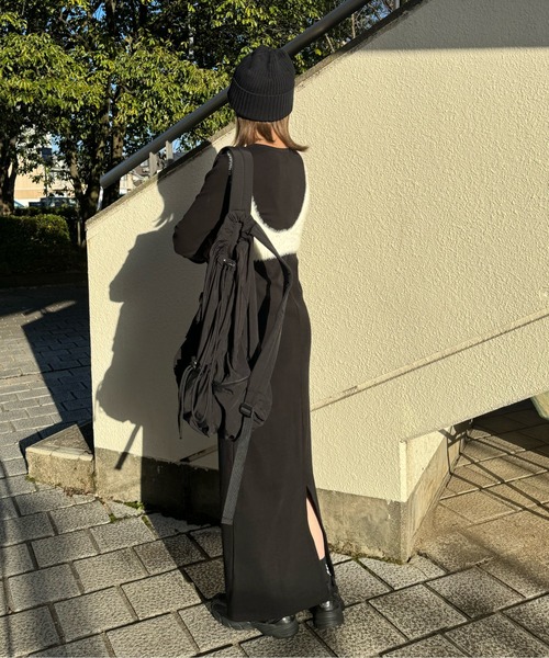 y/m by misato（イムバイミサト）の「シャギーニットビスチェ（ニット/セーター・レディース・ブラック/アイボリー/グレー・36）」の6枚目の写真