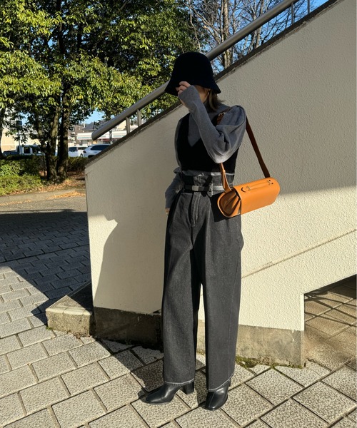 y/m by misato（イムバイミサト）の「シャギーニットビスチェ（ニット/セーター・レディース・ブラック/アイボリー/グレー・36）」の18枚目の写真