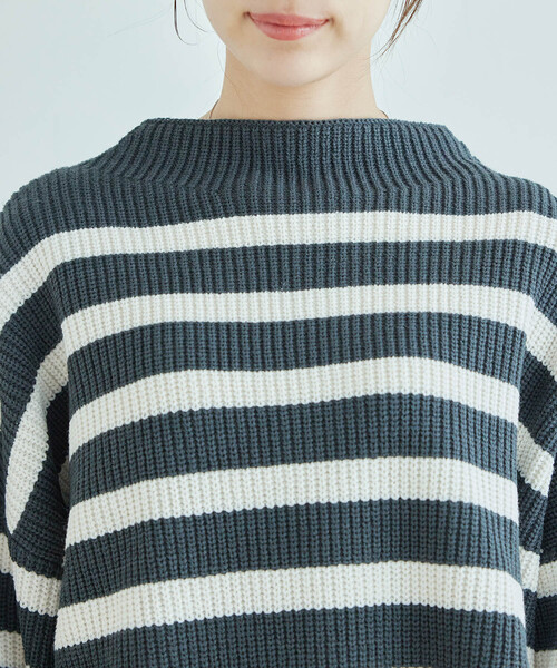 Jayro(ジャイロ)の「ボーダープルオーバー(ニット/セーター・レディース・チャコールグレー/グリーン/ホワイト系その他・M)」の20枚目の写真