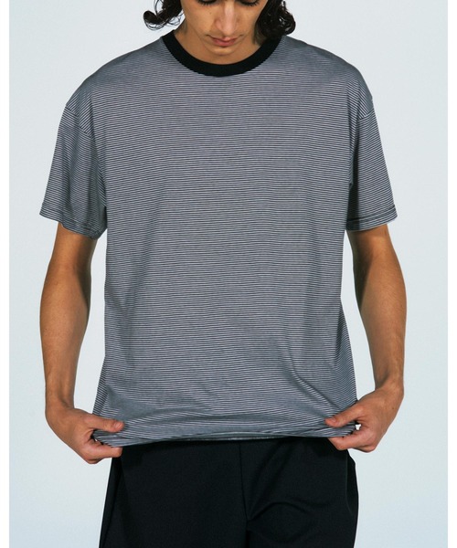 SOPHNET.(ソフネット)の「ALBINI ORGANIC BORDER S/S TEE(Tシャツ/カットソー・メンズ・ブラック/カーキ・SMALL/MEDIUM/LARGE/X-LARGE)」の9枚目の写真