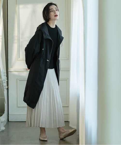 OPAQUE.CLIP（オペークドットクリップ）の「◆ドロストフーディロングアウター【洗濯機洗い可】（その他アウター・レディース・ブラック/ライトベージュ・36/38/40/42）」の7枚目の写真