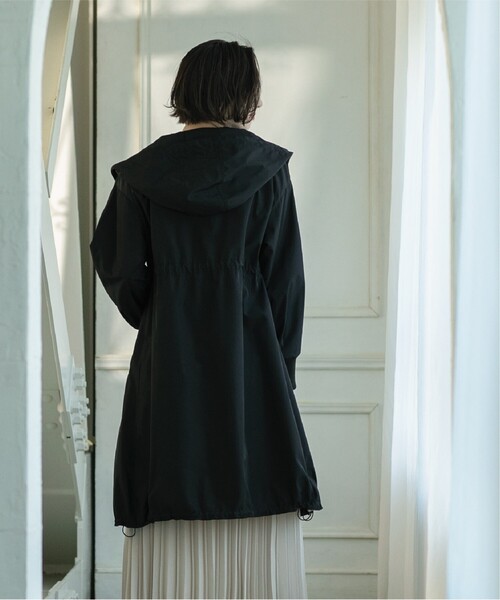 OPAQUE.CLIP（オペークドットクリップ）の「◆ドロストフーディロングアウター【洗濯機洗い可】（その他アウター・レディース・ブラック/ライトベージュ・36/38/40/42）」の9枚目の写真