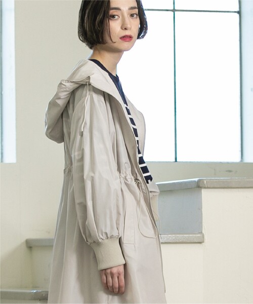 OPAQUE.CLIP（オペークドットクリップ）の「◆ドロストフーディロングアウター【洗濯機洗い可】（その他アウター・レディース・ブラック/ライトベージュ・36/38/40/42）」の15枚目の写真