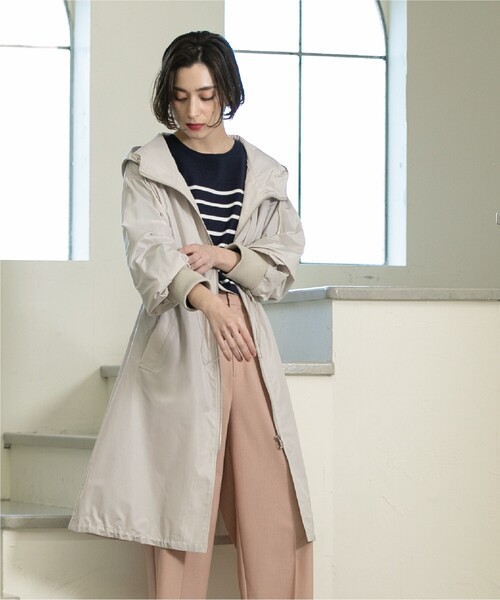 OPAQUE.CLIP（オペークドットクリップ）の「◆ドロストフーディロングアウター【洗濯機洗い可】（その他アウター・レディース・ブラック/ライトベージュ・36/38/40/42）」の17枚目の写真