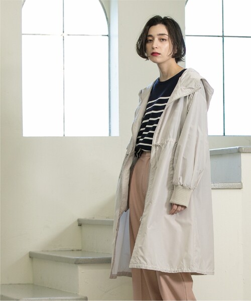 OPAQUE.CLIP（オペークドットクリップ）の「◆ドロストフーディロングアウター【洗濯機洗い可】（その他アウター・レディース・ブラック/ライトベージュ・36/38/40/42）」の19枚目の写真