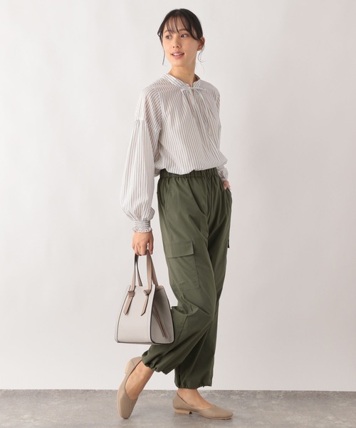 GLOBAL WORK（グローバルワーク）の「撥水ナイロンカーゴパンツ/995477（カーゴパンツ・レディース・カーキ/オフホワイト/ブラック・MEDIUM/LARGE）」の15枚目の写真