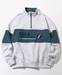 FILA | 【FILA/フィラ】ライン切り替え ヴィンテージロゴ ハーフジップ プルオーバー(スウェット)