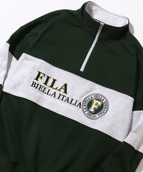 FILA(フィラ)の「【FILA/フィラ】ライン切り替え ヴィンテージロゴ ハーフジップ プルオーバー(スウェット・メンズ・ネイビー/グリーン/アッシュグレー・LL/L/M)」の7枚目の写真