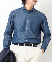 NOLLEY'S goodman | 《ビジカジ対応》ワイドカラー セミドレスシャツ(シャツ/ブラウス)