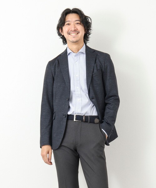 NOLLEY'S goodman（ノーリーズグッドマン）の「《ビジカジ対応》ワイドカラー セミドレスシャツ（シャツ/ブラウス・メンズ・インディゴブルー/ホワイト系その他・S/M/XL/L）」の4枚目の写真