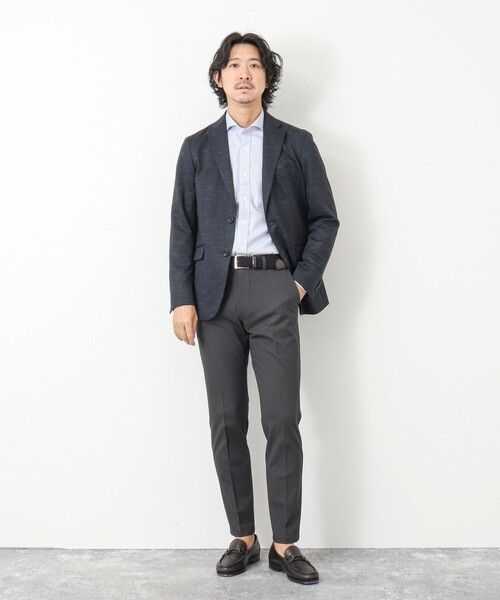 NOLLEY'S goodman（ノーリーズグッドマン）の「《ビジカジ対応》ワイドカラー セミドレスシャツ（シャツ/ブラウス・メンズ・インディゴブルー/ホワイト系その他・S/M/XL/L）」の6枚目の写真