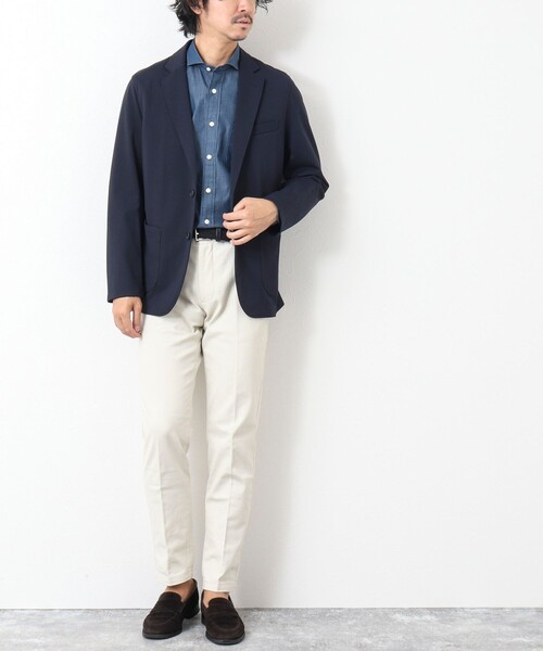 NOLLEY'S goodman（ノーリーズグッドマン）の「《ビジカジ対応》ワイドカラー セミドレスシャツ（シャツ/ブラウス・メンズ・インディゴブルー/ホワイト系その他・S/M/XL/L）」の20枚目の写真