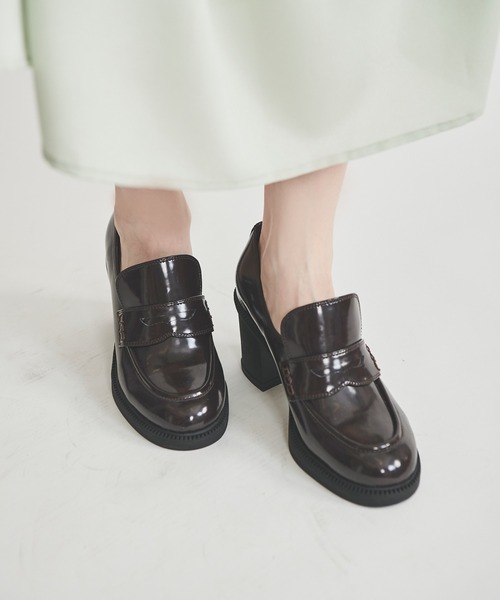 31 Sons de mode(トランテアン ソン ドゥ モード)の「ヒールローファー(ローファー・レディース・ブラック/シルバー/ブラウン・M/L/S)」の7枚目の写真