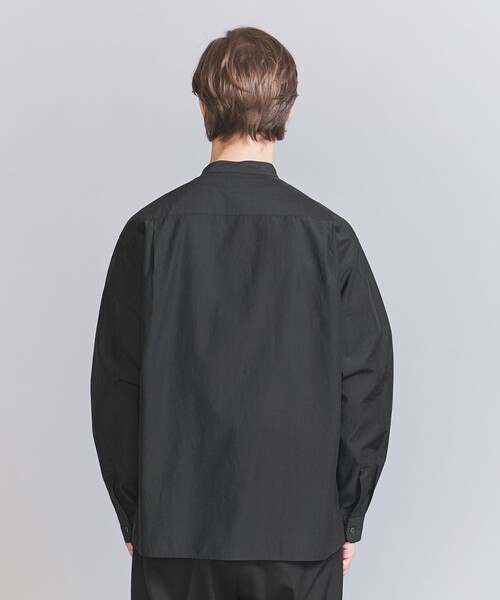 BEAUTY&YOUTH UNITED ARROWS（ビューティーアンドユースユナイテッドアローズ）の「コットンナイロン LWN バンドカラー スクエアフォルム シャツ（シャツ/ブラウス・メンズ・ブラック/ライトグレー/モカ・L/M/S/XL）」の8枚目の写真