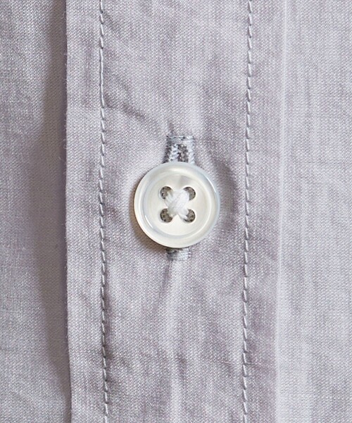 BEAUTY&YOUTH UNITED ARROWS（ビューティーアンドユースユナイテッドアローズ）の「コットンナイロン LWN バンドカラー スクエアフォルム シャツ（シャツ/ブラウス・メンズ・ブラック/ライトグレー/モカ・L/M/S/XL）」の10枚目の写真