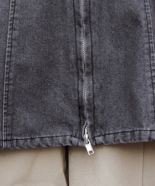 【美品】 45R ベスト デニム柄 止水ジップ ダブルジップ 内ポケット 3 美品】 45R ベスト デニム柄 止水ジップ ダブルジップ 内ポケット 3 美品】