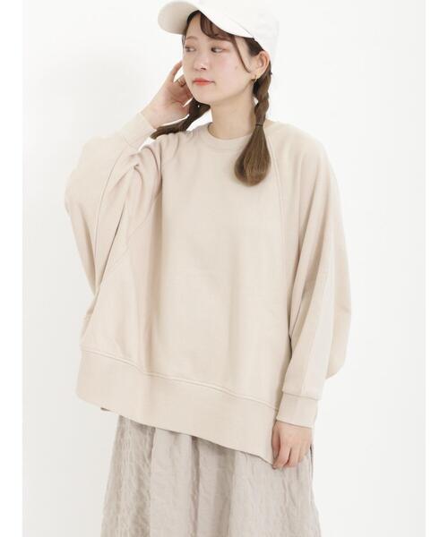 Samansa Mos2（サマンサ モスモス）の「裏毛ドルマンスリーブスウェット（Tシャツ/カットソー・レディース・ブルー/ベージュ/モカ/ブラック・F）」の4枚目の写真