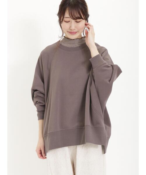 Samansa Mos2（サマンサ モスモス）の「裏毛ドルマンスリーブスウェット（Tシャツ/カットソー・レディース・ブルー/ベージュ/モカ/ブラック・F）」の3枚目の写真