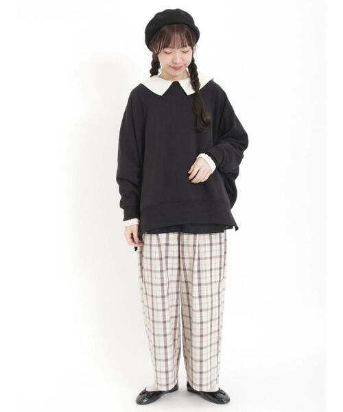 Samansa Mos2（サマンサ モスモス）の「裏毛ドルマンスリーブスウェット（Tシャツ/カットソー・レディース・ブルー/ベージュ/モカ/ブラック・F）」の18枚目の写真