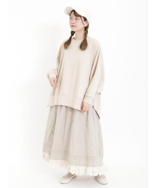 Samansa Mos2（サマンサ モスモス）の「裏毛ドルマンスリーブスウェット（Tシャツ/カットソー・レディース・ブルー/ベージュ/モカ/ブラック・F）」の10枚目の写真