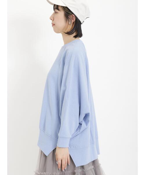 Samansa Mos2（サマンサ モスモス）の「裏毛ドルマンスリーブスウェット（Tシャツ/カットソー・レディース・ブルー/ベージュ/モカ/ブラック・F）」の8枚目の写真