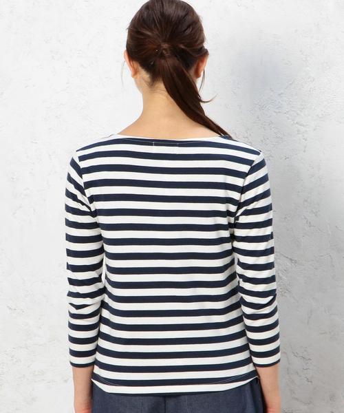 green label relaxing（グリーンレーベルリラクシング）の「STD GLR BOR プルオーバー カットソー◆（Tシャツ/カットソー・レディース・ブラック/ライトグレー/ネイビー・40/38）」の14枚目の写真