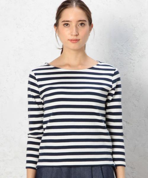 green label relaxing（グリーンレーベルリラクシング）の「STD GLR BOR プルオーバー カットソー◆（Tシャツ/カットソー・レディース・ブラック/ライトグレー/ネイビー・40/38）」の8枚目の写真