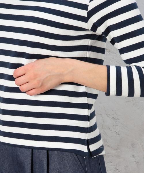 green label relaxing（グリーンレーベルリラクシング）の「STD GLR BOR プルオーバー カットソー◆（Tシャツ/カットソー・レディース・ブラック/ライトグレー/ネイビー・40/38）」の12枚目の写真