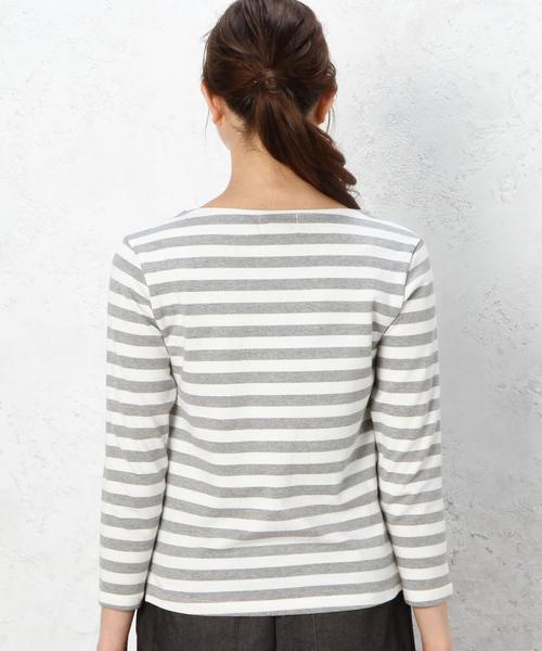 green label relaxing（グリーンレーベルリラクシング）の「STD GLR BOR プルオーバー カットソー◆（Tシャツ/カットソー・レディース・ブラック/ライトグレー/ネイビー・40/38）」の6枚目の写真