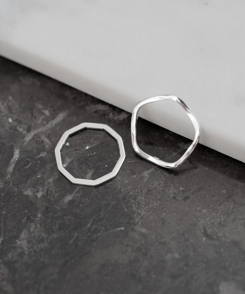 WALK IN CLOSET(ウォークインクローゼット)の「SENTI_FINE RING ANGLE SV(リング・メンズ・シルバー・14号/17号)」の4枚目の写真