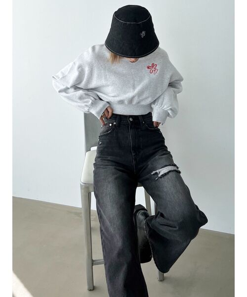 EMODA（エモダ）の「STITCH DENIM BUCKET HAT（ハット・レディース・ブラック/インディゴブルー・FREE）」の12枚目の写真