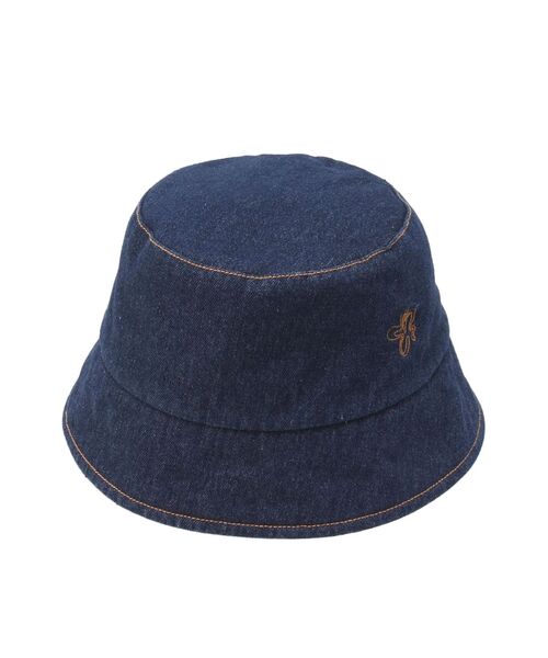 EMODA（エモダ）の「STITCH DENIM BUCKET HAT（ハット・レディース・ブラック/インディゴブルー・FREE）」の3枚目の写真