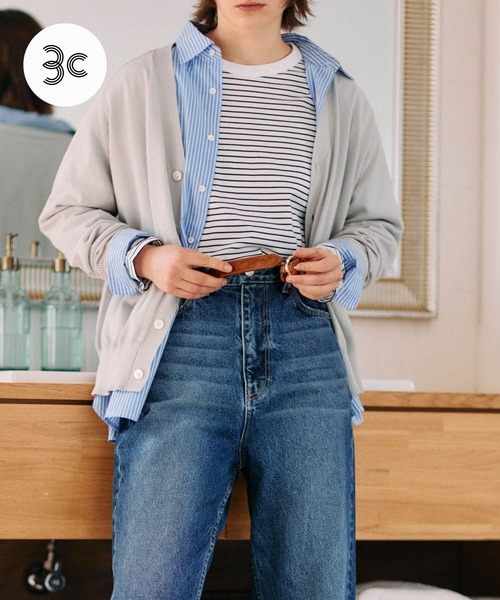 FORK&SPOON（フォークアンドスプーン）の「FORK&SPOON　ボーダーロングスリーブTシャツ（Tシャツ/カットソー・レディース・ブラック系その他/ブルー系その他/ホワイト系その他・1/2）」の3枚目の写真