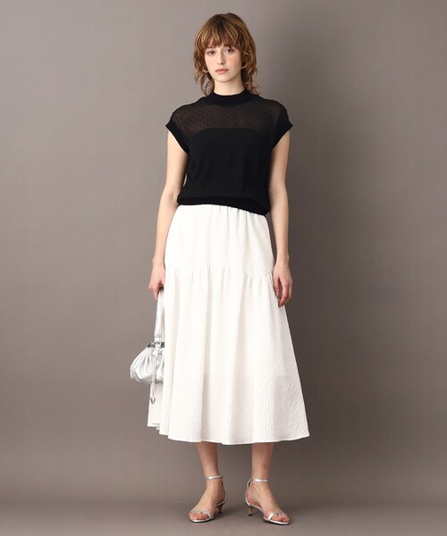 DRESSTERIOR(ドレステリア)の「◆【洗える/大人フェミニン】ドットジャカードプルオーバー(Tシャツ/カットソー・レディース・ブラック/オフホワイト・34/36/38)」の15枚目の写真