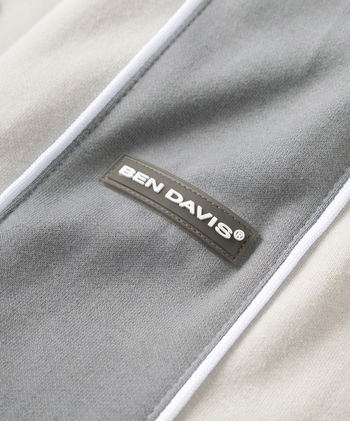 BEN DAVIS(ベンデイビス)の「【BEN DAVIS/ベンデイビス】オーバルロゴ ラバーワッペン&バイカラーデザイン スピンドル トラックジャケット/ビッグシルエット(ジャージ・メンズ・ブラック/グレー/ネイビー/パープル・M/L/XL)」の9枚目の写真