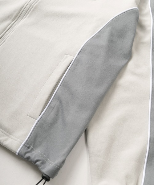BEN DAVIS(ベンデイビス)の「【BEN DAVIS/ベンデイビス】オーバルロゴ ラバーワッペン&バイカラーデザイン スピンドル トラックジャケット/ビッグシルエット(ジャージ・メンズ・ブラック/グレー/ネイビー/パープル・M/L/XL)」の11枚目の写真