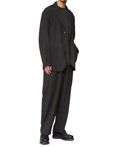 marka（マーカ）の「marka / マーカ：COCOON WIDE EASY PANTS - TUMBLED WOOL TROPICAL -：M24A-08PT01C[COR]（スラックス・メンズ・ブラック・2/1）」の10枚目の写真