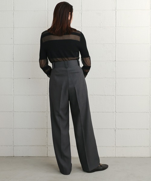 CIEL'AIR（シエルエアー）の「IRREGULAR SHEER TOPS（Tシャツ/カットソー・レディース・ブラック/ベージュ/グリーン・FREE）」の11枚目の写真