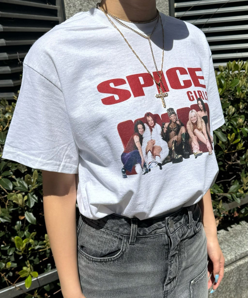 GOOD ROCK SPEED(グッドロックスピード)の「【GOOD ROCK SPEED/グッドロックスピード】SPICE GIRLS:Tシャツ(Tシャツ/カットソー・レディース・ホワイト・SMALL/MEDIUM)」の1枚目の写真