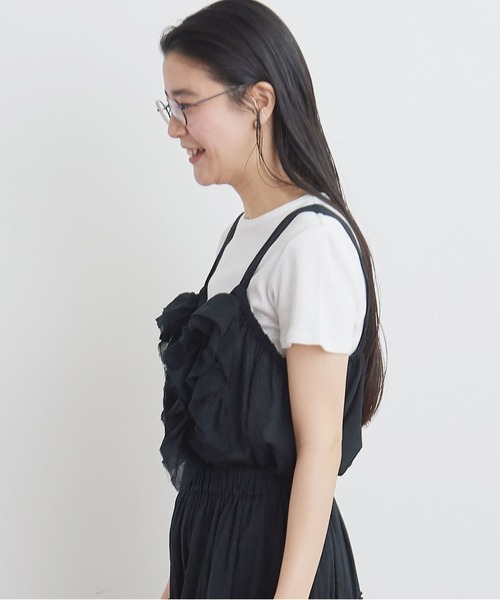 fig Ｌondon（フィグロンドン）の「●garden bustier（シャツ/ブラウス・レディース・ホワイト/ブラック・FREE）」の3枚目の写真