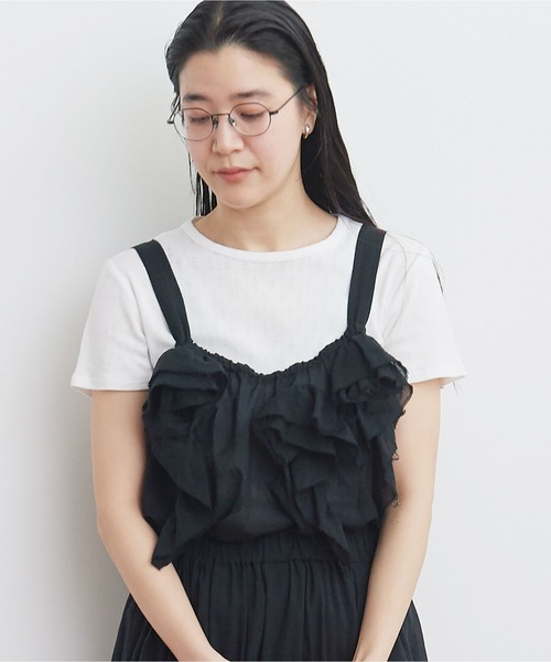 fig Ｌondon（フィグロンドン）の「●garden bustier（シャツ/ブラウス・レディース・ホワイト/ブラック・FREE）」の4枚目の写真