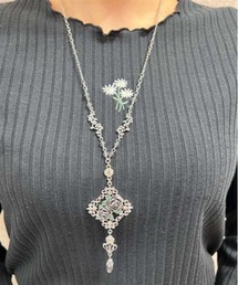 axes femme | チャイナ風装飾薔薇ネックレス(ネックレス)