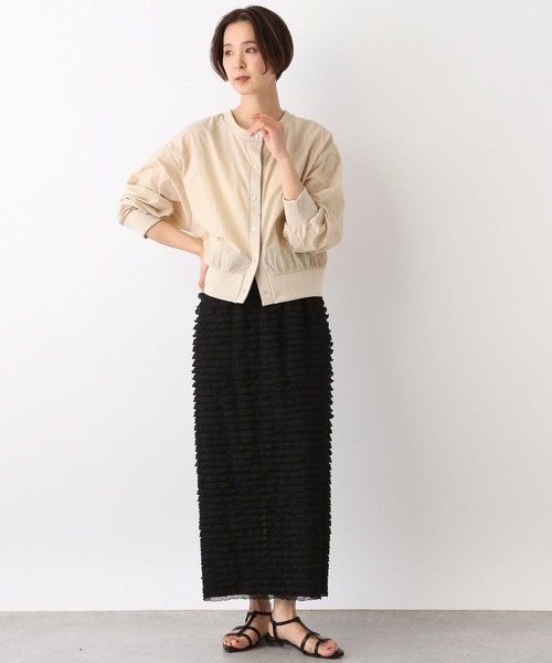 LEPSIM（レプシィム）の「ナイロンクルーカーディガン　108090（カーディガン/ボレロ・レディース・オフホワイト/グリーン/ベージュ・FREE）」の6枚目の写真