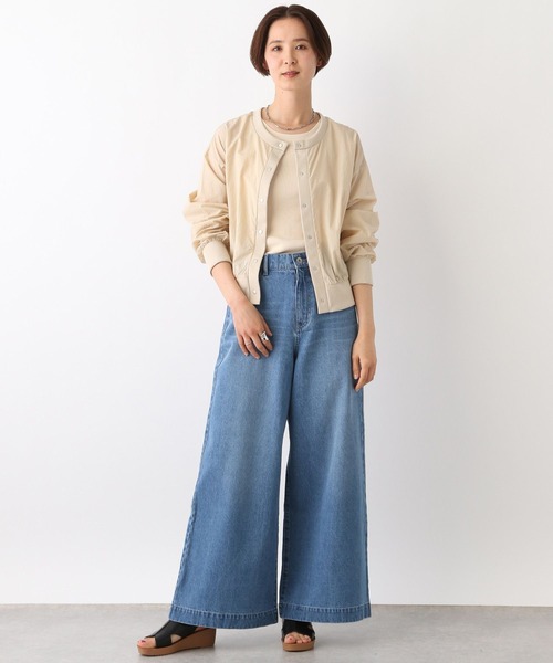 LEPSIM（レプシィム）の「ナイロンクルーカーディガン　108090（カーディガン/ボレロ・レディース・オフホワイト/グリーン/ベージュ・FREE）」の8枚目の写真