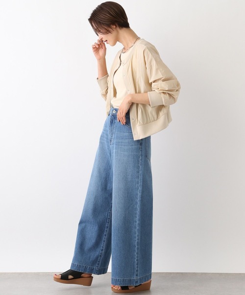 LEPSIM（レプシィム）の「ナイロンクルーカーディガン　108090（カーディガン/ボレロ・レディース・オフホワイト/グリーン/ベージュ・FREE）」の10枚目の写真