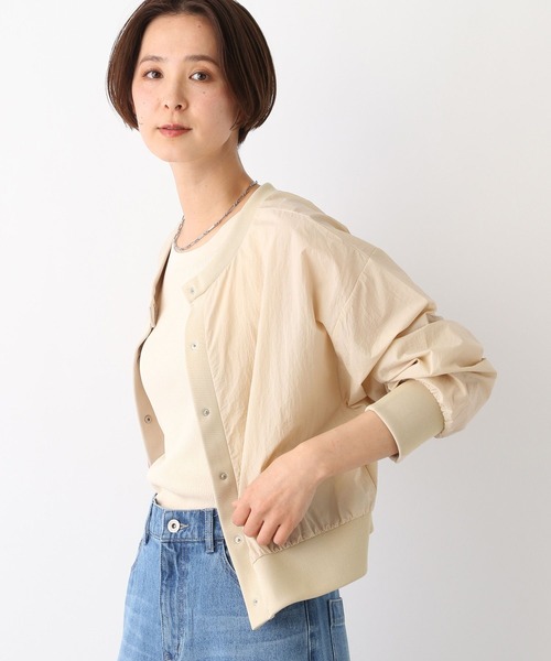 LEPSIM（レプシィム）の「ナイロンクルーカーディガン　108090（カーディガン/ボレロ・レディース・オフホワイト/グリーン/ベージュ・FREE）」の14枚目の写真