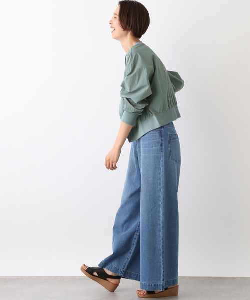 LEPSIM（レプシィム）の「ナイロンクルーカーディガン　108090（カーディガン/ボレロ・レディース・オフホワイト/グリーン/ベージュ・FREE）」の20枚目の写真