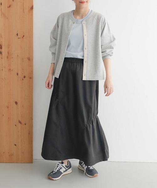 URBAN RESEARCH DOORS（アーバンリサーチドアーズ）の「add fabricsドロストスカート（スカート・レディース・ホワイト系その他/ブラック・MEDIUM）」の11枚目の写真